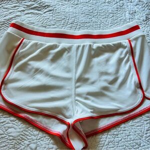 Free people Women's White and Red Trim Shorts